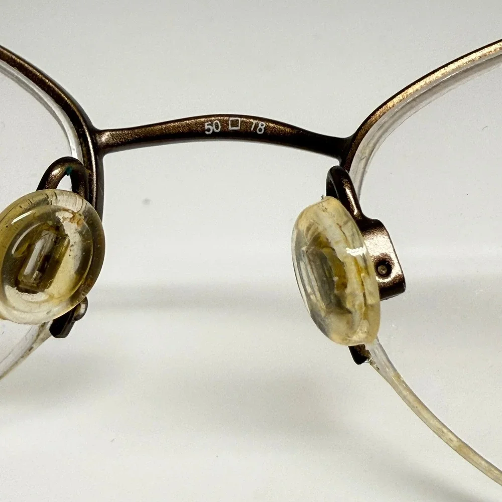 Sophia Loren M125C Zyloware Bronze Oval Semi Rimless Eyeglass Frames 50-18-140